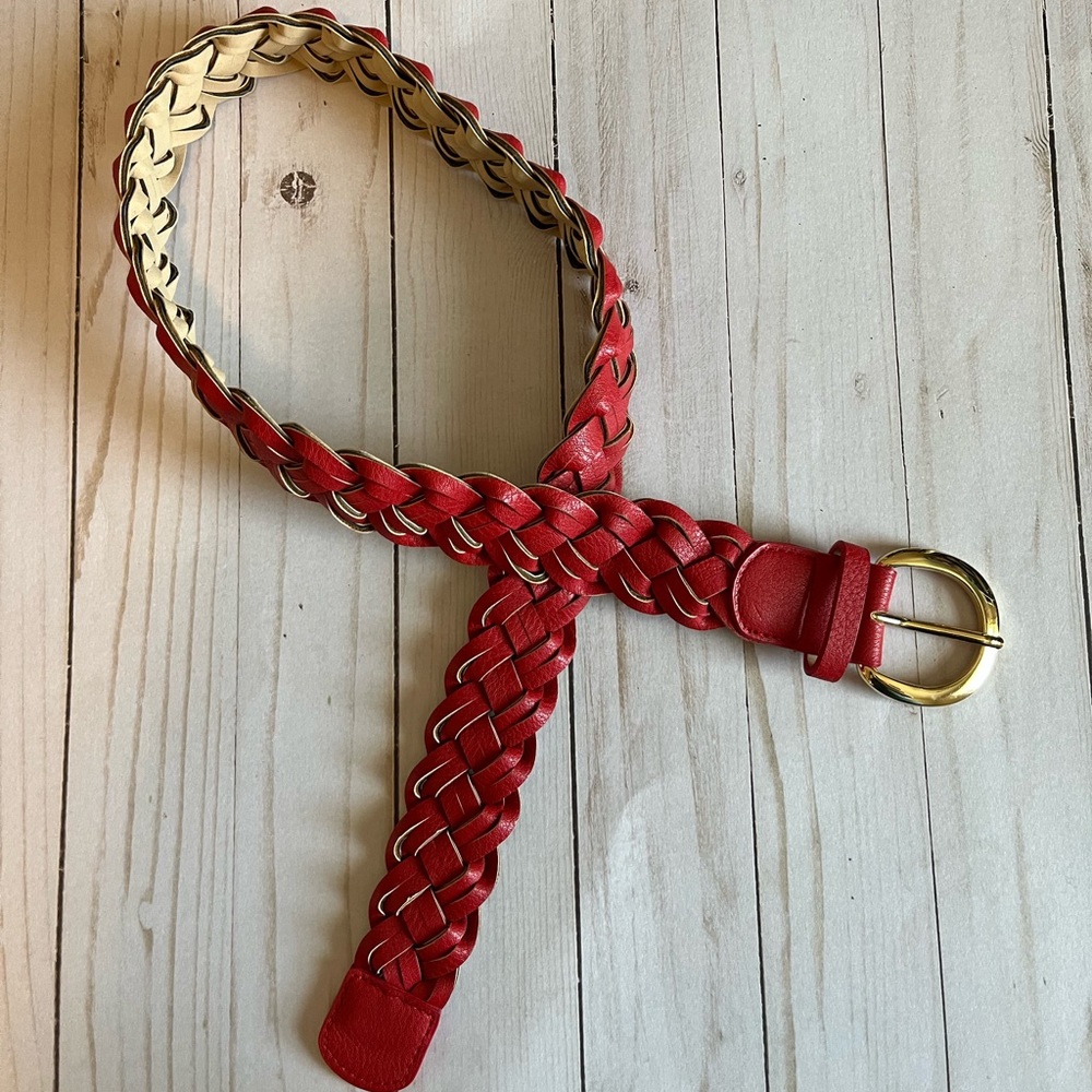 Charming Charlie Red Woven Belt - Picture 4 of 8